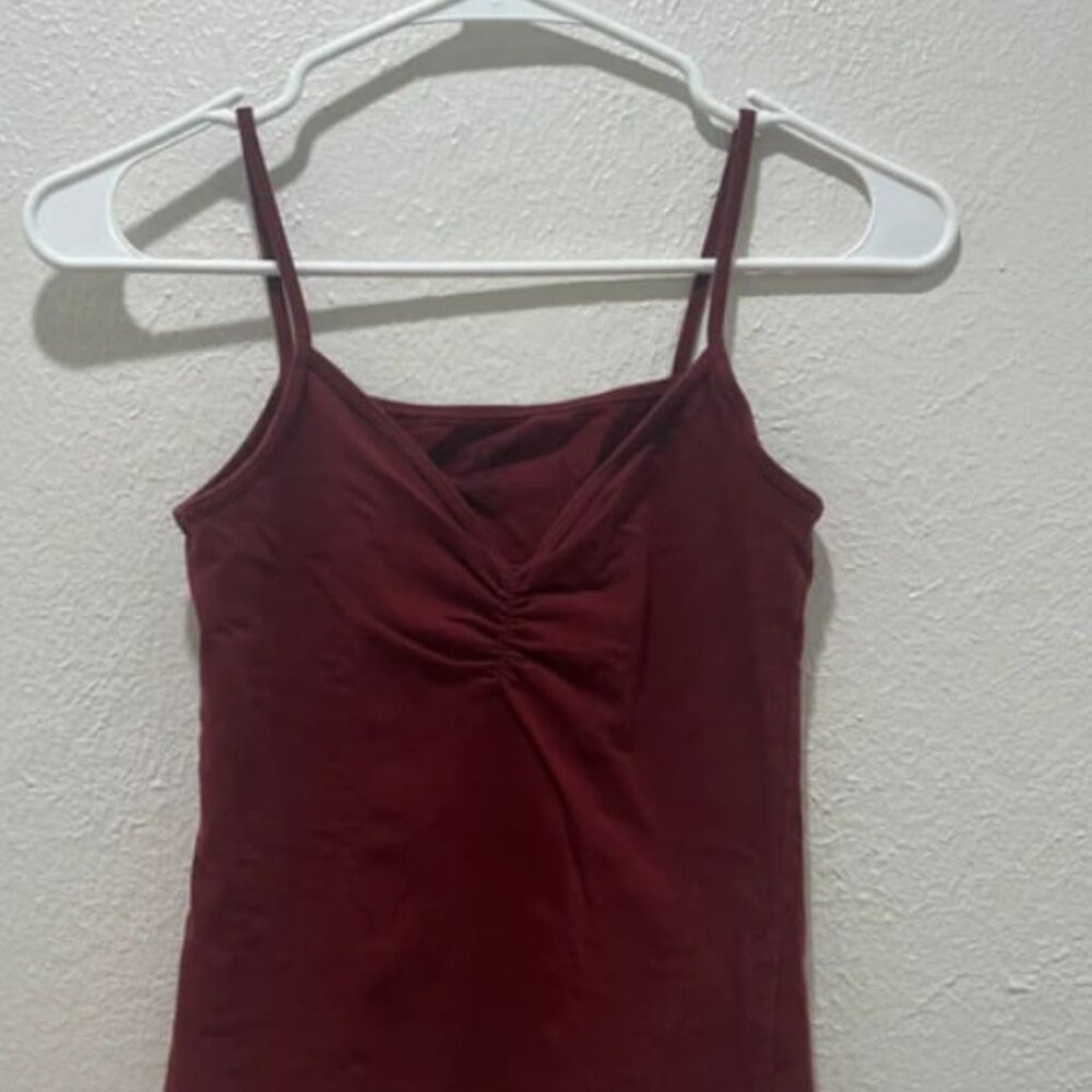 John Galt/Brandy Melville Burgundy Archie Tank Top
